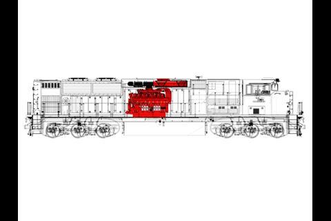 Designated as CECX1919 for the year of Cummins' establishment, the demonstrator locomotive is being converted at the Sygnet plant in Washington state from a former UP SD90MAC once fitted with EMD's H series engine.